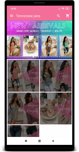 Android application Tennessee Jane Boutique screenshort