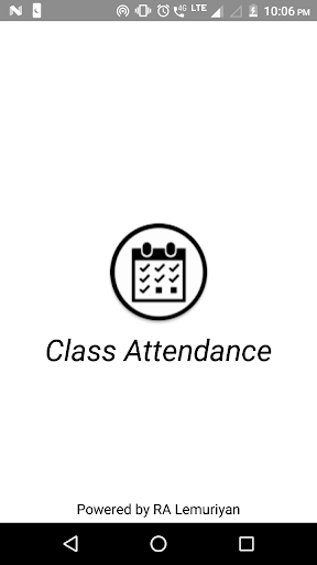 Android application Class Attendance screenshort