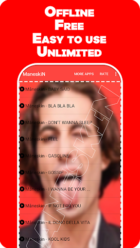 Android application Maneskin - Rock Songs screenshort