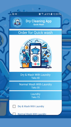 Dry Cleaning App - (Demo App) Screen 3