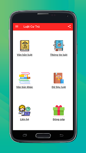 Android application Luật Cư Trú | Dữ Liệu Luật screenshort