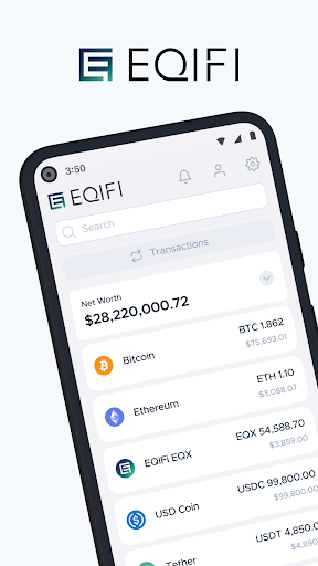 Android application EQIFi | Hold & Transfer Crypto screenshort