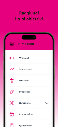 Android application PumpClub Lago screenshort