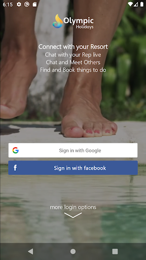 Android application Olympic Holidays screenshort