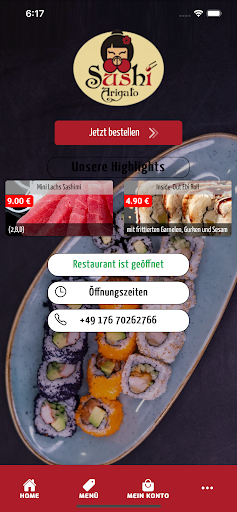 Android application Sushi Arigato screenshort