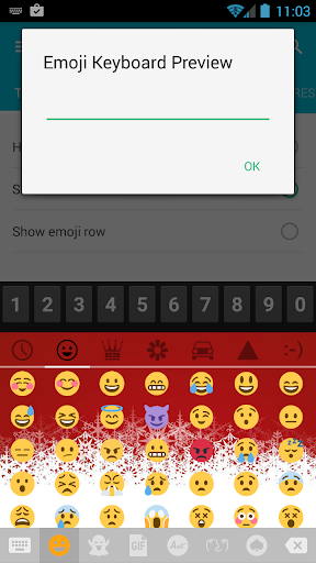 Emoji Keyboard Christmas White