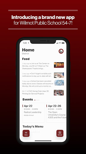 Android application Wilmot Schools screenshort
