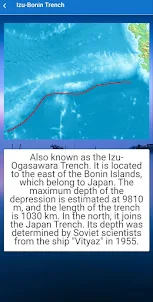 Deep trenches in the oceans