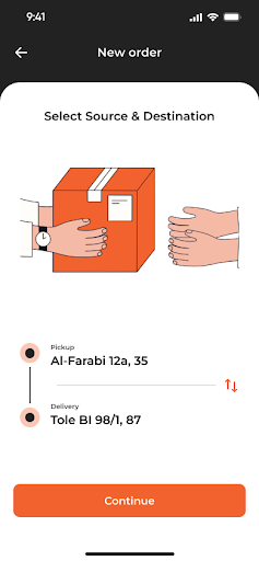 goflex - delivery app Screen 2