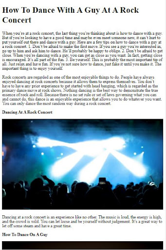 How to Dance At a Concert ekran görüntüsü