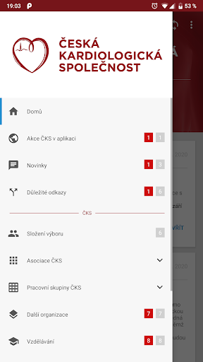 Android application ČKS screenshort