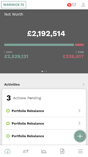 Android application WFS My Wealth screenshort