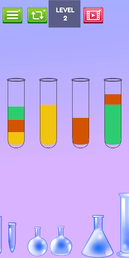 فرز الألوان Water Sort Puzzle