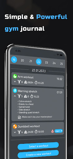 Android application Workout & gym journal screenshort