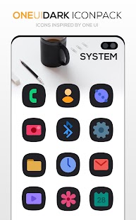 Pamja e ekranit e paketës së ikonave të ONE UI DARK