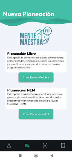 Android application Mente Maestra AI screenshort