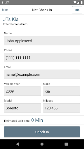 Net Check In - JTs Kia Screen 2