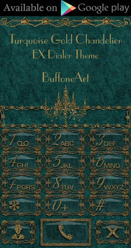 Turquoise Gold Chandelier 3D N Screen 3