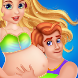Princess mermaid babyshower icon