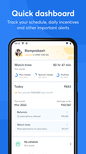 Android application Unacademy Educator App screenshort