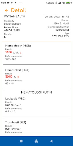 Lab Result Screen 3