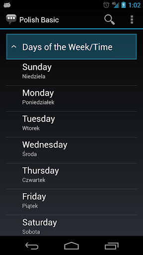 Polish Basic Phrases Screen 2