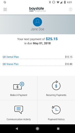 Android application Baystate Benefits COBRA screenshort