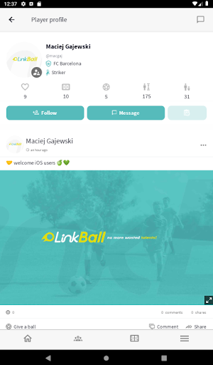 LinkBall ClubApp Demo 3
