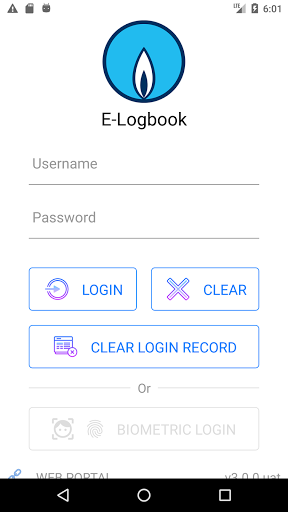 Android application E-Logbook screenshort