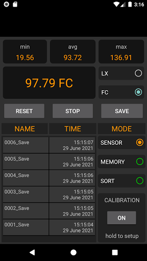 Lux Meter ( Light Meter ) Screen 2