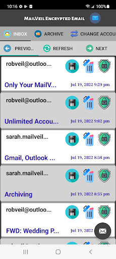 MailVeil Encrypted Email Screen 3
