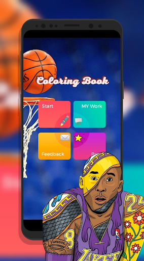 Android application Basket Ball Coloring Book screenshort