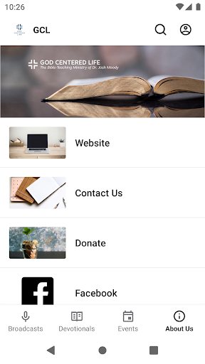 Screenshot of God Centered Life Ministries