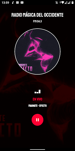 Android application Radio Mágica del Occidente screenshort