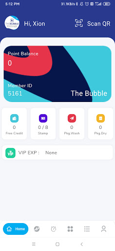 The Bubble Laundry App Screen 2