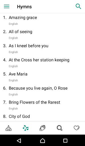 Catholic Hymns and Prayers (ZA Screen 2