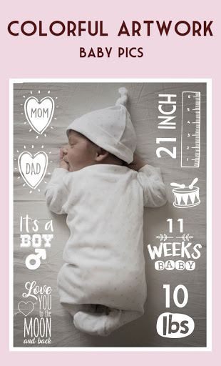 Baby Pics Milestone & Sticker Screen 3
