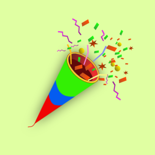 Confetti cannon party popper logo