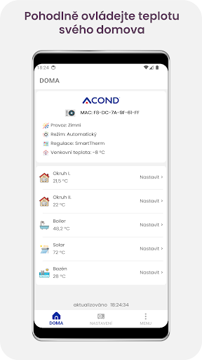 Android application HeatingUp screenshort