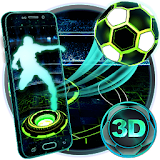 Neon Football Tech 3D Theme icon