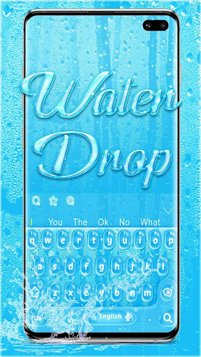 Blue Water Drop Keyboard Theme