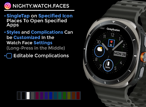 Night ver 75 - watch face screenshot 11