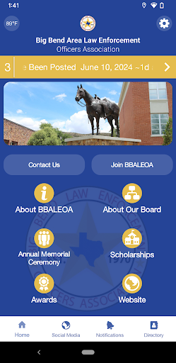 Android application Big Bend Area Law Enforcement screenshort