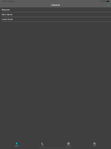 Crit List Screenshot