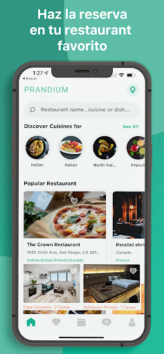 Android application Prandium screenshort