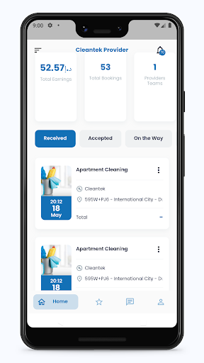 Android application Fixitbuddy Partner screenshort