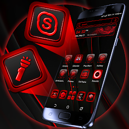 Imagen de icono Red Black Launcher Theme