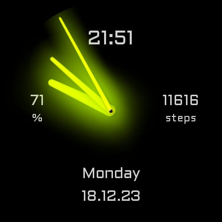 EY09 Yellow Glow Watchface