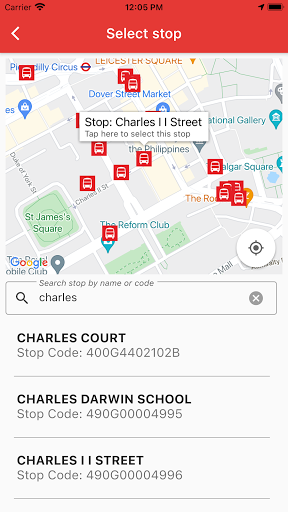 Android application London Bus Arrival screenshort