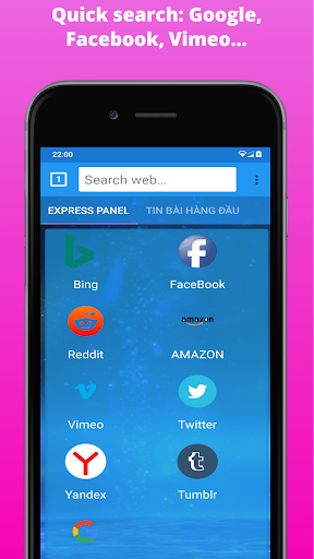 Android application Web browser - Fast and secure screenshort